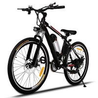 25" 250W Adults Electric Bike Sporting Mountain 21-speed Gear E-Bicycle Removable Waterproof Large Capacity 36V10A Lithium Battery and Battery Charger Black(US STOCK) - B075VMT82D